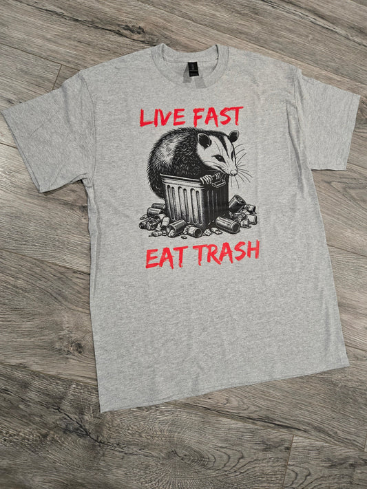 Live Fast Eat Trash Tee